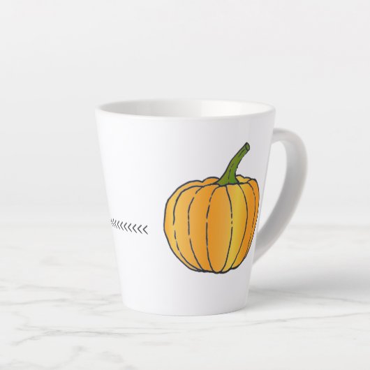 Jack-o-lantern 12 oz. latte mok (Rechterhoek)