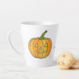 Jack-o-lantern 12 oz. latte mok