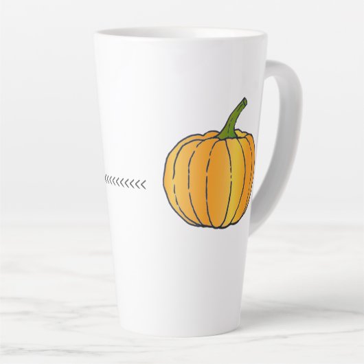 Jack-o-lantern 17 oz. latte mok (Rechterhoek)
