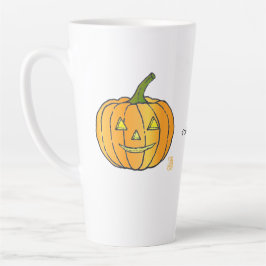 Jack-o-lantern 17 oz. latte mok