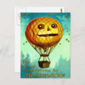 Jack O' Lantern Air Ballon Briefkaart (Voorkant / Achterkant)