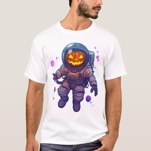 Jack-o'-Lantern Astronaut T-shirt (Voorkant)