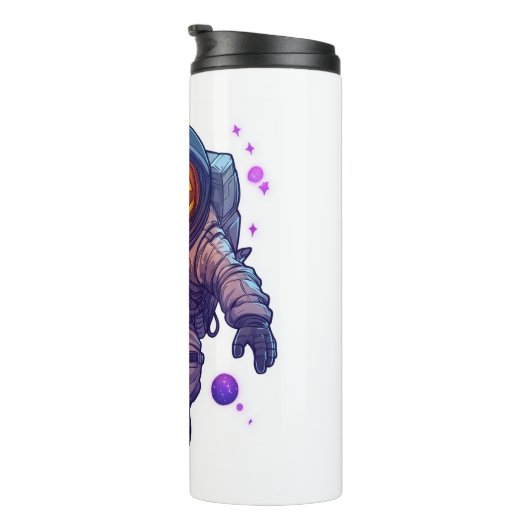 Jack-o'-Lantern Astronaut Thermosbeker (Geroteerd rechts)