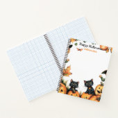 Jack o Lantern, Black Cats en Scarecrow Halloween Notitieboek (Binnen)