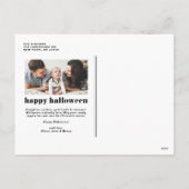 Jack-o'-lantern Black Foto Happy Halloween Feestdagenkaart (Achterkant)
