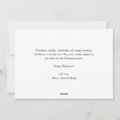 Jack-o'-lantern Black Foto Happy Halloween Feestdagenkaart (Achterkant)