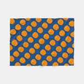 Jack o' Lantern Blauwe Fleece Deken (Voorkant (Horizontaal))