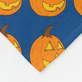 Jack o' Lantern Blauwe Fleece Deken (Hoek)