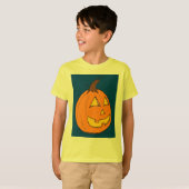 Jack o' Lantern Blauwe Kinderen Basic T-shirt (Voorkant volledig)
