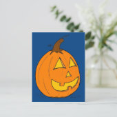 Jack o' Lantern Blue Briefkaart (Staand voorkant)