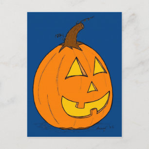 Jack o' Lantern Blue Briefkaart