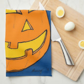 Jack o' Lantern Blue Kitchen Towel Theedoek (Quarter Fold)