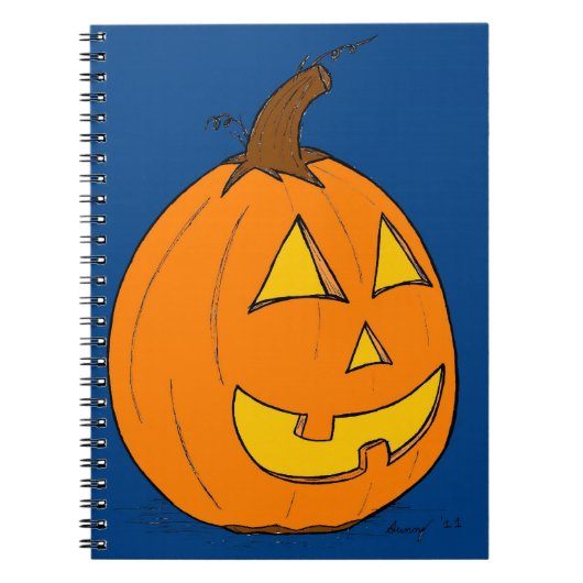 Jack o' Lantern Blue Notitieboek (Voorkant)