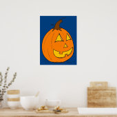 Jack o' Lantern Blue Poster (Keuken)