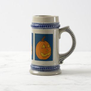 Jack o' Lantern Blue Stein Bierpul
