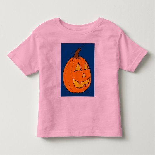 Jack o' Lantern Blue Toddlers Ringer T-Shirt (Voorkant)