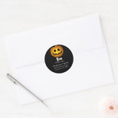 Jack O Lantern Boo Adresetiketten Ronde Sticker (Envelop)
