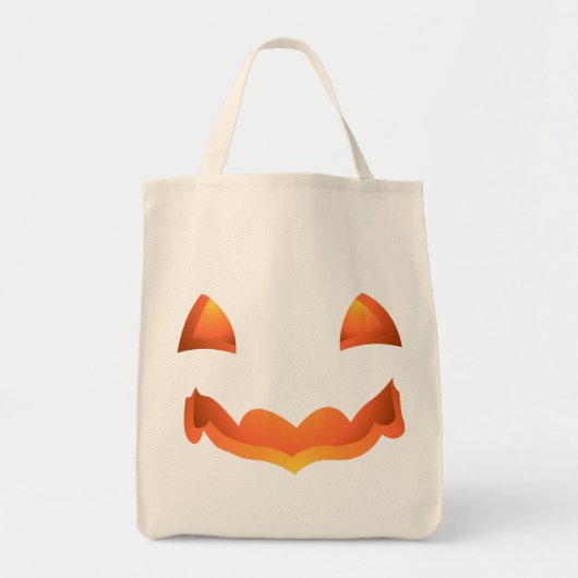 Jack-o-lantern boodschappentas Halloween pompoenta Tote Bag (Voorkant)