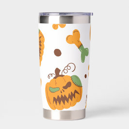 Jack-o-Lantern & Botten Spooky Halloween Geïsoleerde Drinkbeker