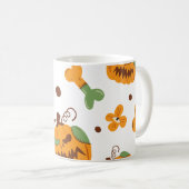 Jack-o-Lantern & Botten Spooky Halloween Koffiemok (Voorkant rechts)