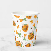 Jack-o-Lantern & Botten Spooky Halloween Papieren Bekers (Links)