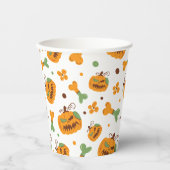 Jack-o-Lantern & Botten Spooky Halloween Papieren Bekers (Voorkant)