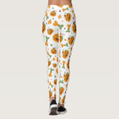 Jack-o'-Lantern & Botten Spooky Halloween Party Leggings (Achterkant)