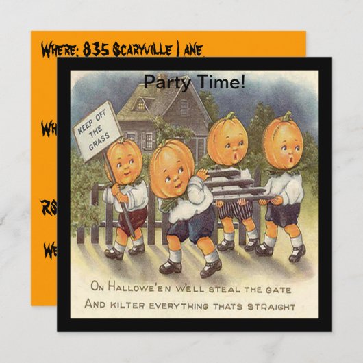 Jack o' Lantern boys Steeling Gate Kaart (Voorkant / Achterkant)