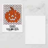 JACK-O-LANTERN BREI3.5x2.5 Platte Halloweenkaart Notitiekaartje (Voorkant / Achterkant)