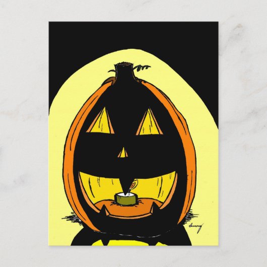 Jack o' Lantern Briefkaart (Voorkant)