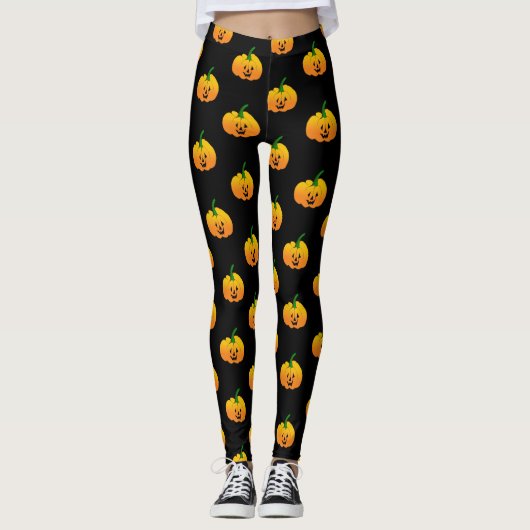 Jack O Lantern Broek Leggings (Voorkant)
