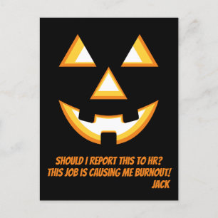Jack-O'-Lantern Burnout Briefkaart