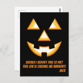 Jack-O'-Lantern Burnout Briefkaart (Voorkant / Achterkant)