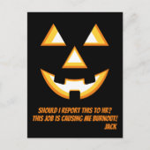 Jack-O'-Lantern Burnout Briefkaart (Voorkant)