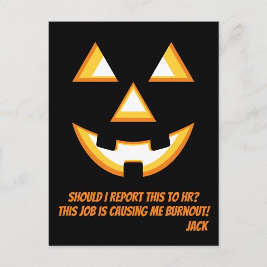 Jack-O'-Lantern Burnout Briefkaart (Voorkant)
