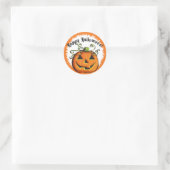 Jack-O-Lantern Cadeaulabel Ronde Sticker (Tas)