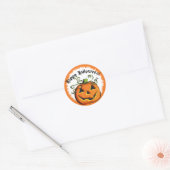 Jack-O-Lantern Cadeaulabel Ronde Sticker (Envelop)