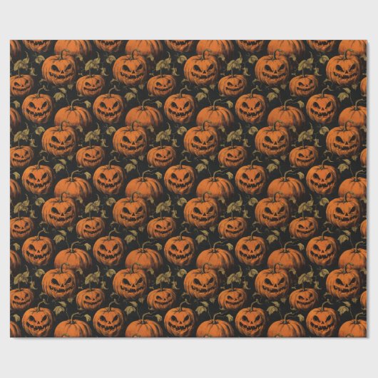 Jack O Lantern Cadeaupapier (Vlak)