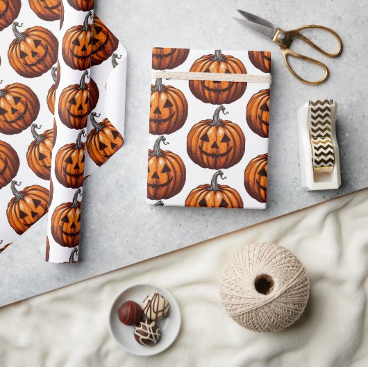 Jack O' Lantern Cadeaupapier (Crafts)