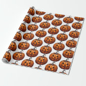 Jack O' Lantern Cadeaupapier (Uitgerold)