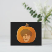 Jack o' Lantern Caligari Face, Halloween Pumpkin Briefkaart (Staand voorkant)