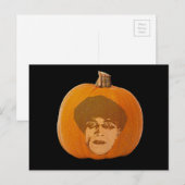 Jack o' Lantern Caligari Face, Halloween Pumpkin Briefkaart (Voorkant / Achterkant)