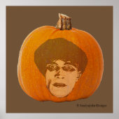 Jack o' Lantern Caligari Face, Halloween Pumpkin Poster (Voorkant)