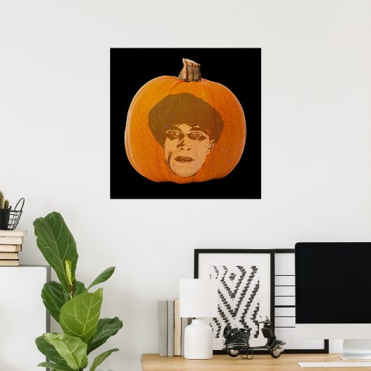 Jack o' Lantern Caligari Face, Halloween Pumpkin Poster (Thuiskantoor)
