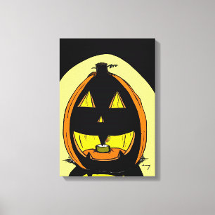 Jack o' Lantern Canvas Afdruk