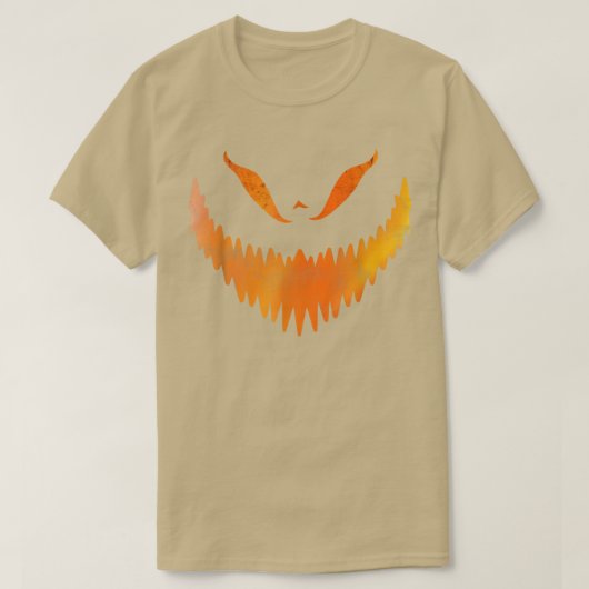 Jack O Lantern Carved Pumpkin Face Halloween Costu T-shirt (Design voorkant)