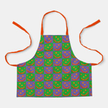 Jack-o'-Lantern Checks apron