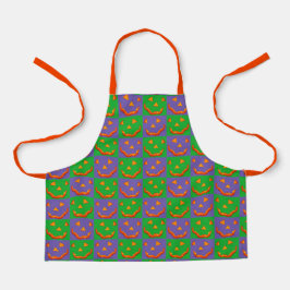 Jack-o'-Lantern Checks apron Schort