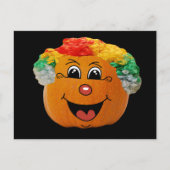 Jack o' Lantern Clown Face, Halloween Pumpkin Briefkaart (Voorkant)