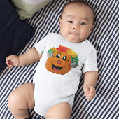 Jack o' Lantern Clown Face, Halloween Pumpkin Romper